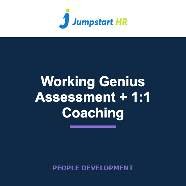 Working Genius Assessment + 1:1 Coaching